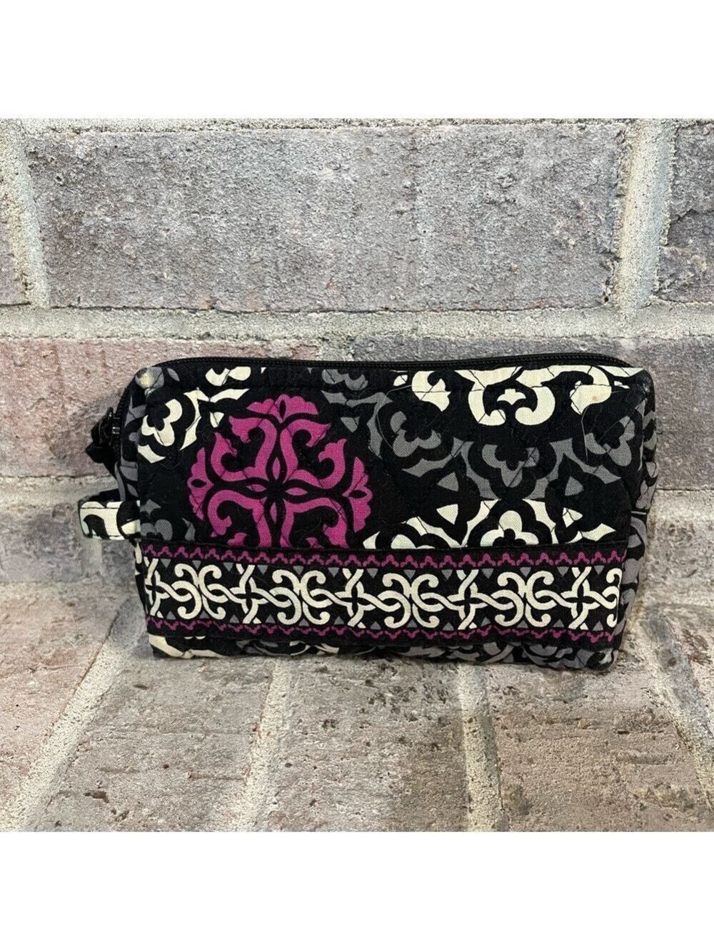 Vera Bradley Black and Pink Cosmetic Bag